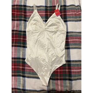 NWT SPANX Women’s Size 2X Shaping Thong Bodysuit 10322R Satin Collection